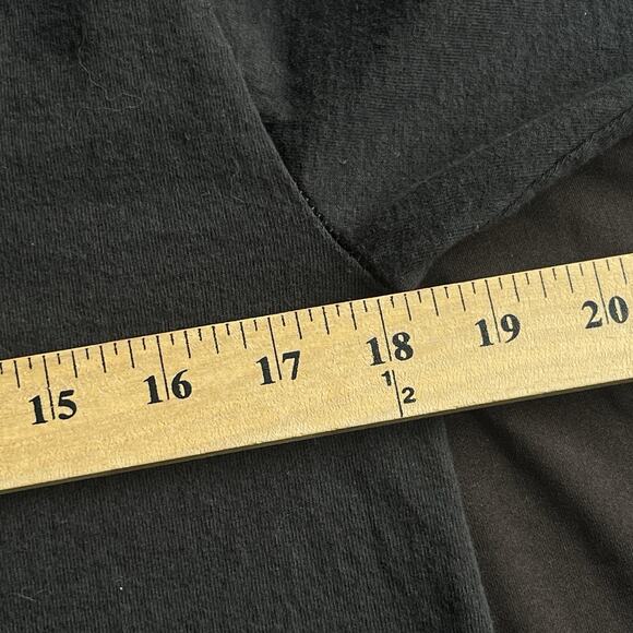 Vintage Velva Sheen Mickey Mouse TShirt Medium Black Embroidered Cotton 90s - Picture 7 of 9